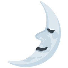 How emoji first quarter moon face displayed on Messenger