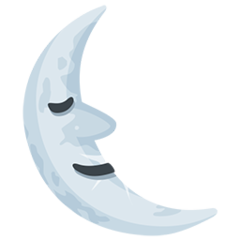 How emoji last quarter moon face displayed on Messenger