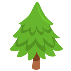 How emoji evergreen tree displayed on Messenger