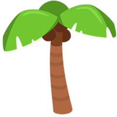 How emoji palm tree displayed on Messenger