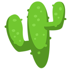 How emoji cactus displayed on Messenger