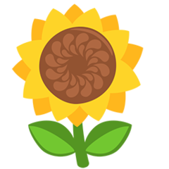 How emoji sunflower displayed on Messenger