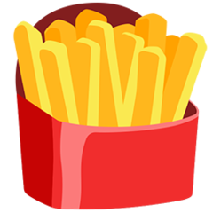 How emoji french fries displayed on Messenger