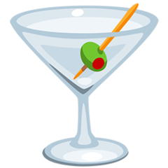 How emoji cocktail glass displayed on Messenger