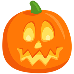 How emoji jack-o-lantern displayed on Messenger