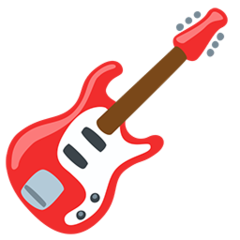 How emoji guitar displayed on Messenger