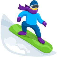 How emoji snowboarder displayed on Messenger