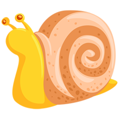 How emoji snail displayed on Messenger