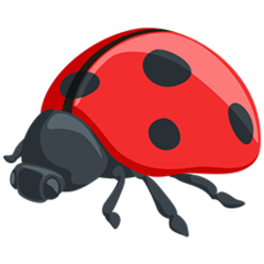 How emoji lady beetle displayed on Messenger