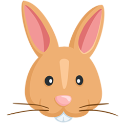 How emoji rabbit face displayed on Messenger