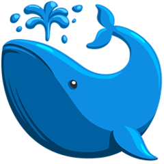 How emoji spouting whale displayed on Messenger