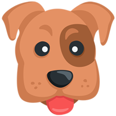 How emoji dog face displayed on Messenger