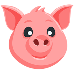 How emoji pig face displayed on Messenger