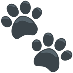 How emoji paw prints displayed on Messenger