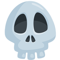 How emoji skull displayed on Messenger