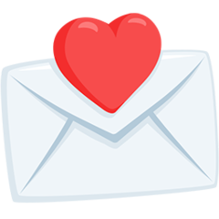 How emoji love letter displayed on Messenger