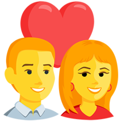 How emoji couple with heart displayed on Messenger