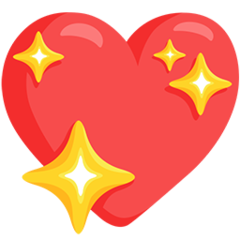 How emoji sparkling heart displayed on Messenger