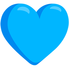 How emoji blue heart displayed on Messenger