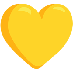 How emoji yellow heart displayed on Messenger