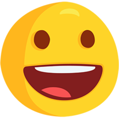 How emoji grinning face displayed on Messenger