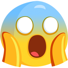 How emoji face screaming in fear displayed on Messenger