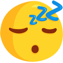 How emoji sleeping face displayed on Messenger