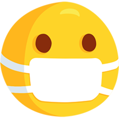 How emoji face with medical mask displayed on Messenger