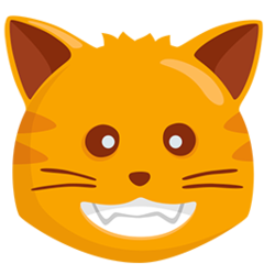 How emoji grinning cat displayed on Messenger