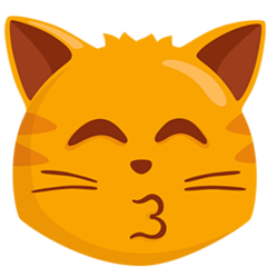 How emoji kissing cat displayed on Messenger