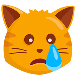 How emoji crying cat displayed on Messenger