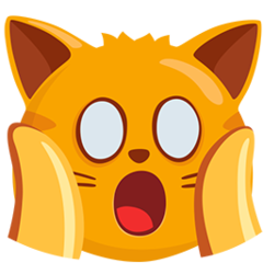 How emoji weary cat displayed on Messenger