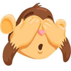 How emoji see-no-evil monkey displayed on Messenger