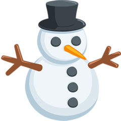 How emoji snowman without snow displayed on Messenger