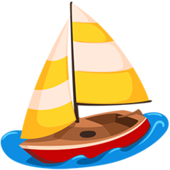 How emoji sailboat displayed on Messenger