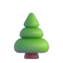 How emoji evergreen tree displayed on Microsoft 3D animated