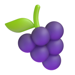 How emoji grapes displayed on Microsoft 3D animated