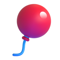 How emoji balloon displayed on Microsoft 3D animated