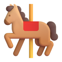 How emoji carousel horse displayed on Microsoft 3D animated