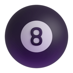 How emoji pool 8 ball displayed on Microsoft 3D animated