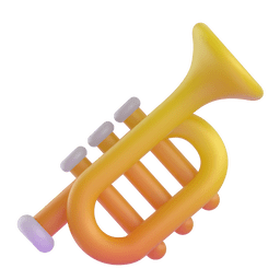 How emoji trumpet displayed on Microsoft 3D animated