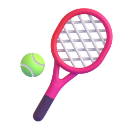 How emoji tennis displayed on Microsoft 3D animated