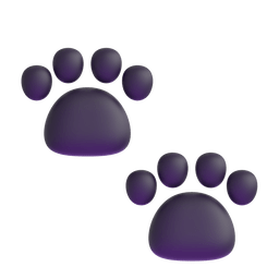 How emoji paw prints displayed on Microsoft 3D animated