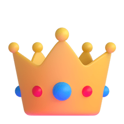 How emoji crown displayed on Microsoft 3D animated