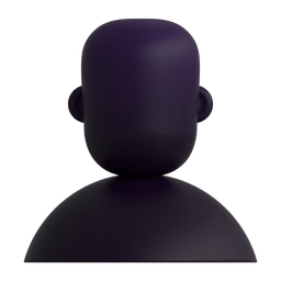 How emoji bust in silhouette displayed on Microsoft 3D animated