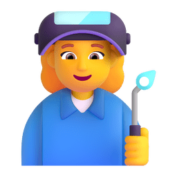 How emoji woman factory worker displayed on Microsoft 3D animated