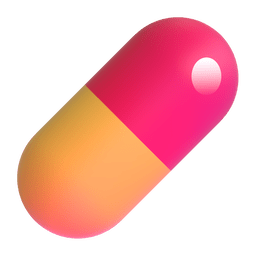 How emoji pill displayed on Microsoft 3D animated