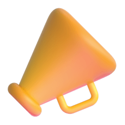 How emoji megaphone displayed on Microsoft 3D animated