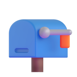 How emoji closed mailbox with lowered flag displayed on Microsoft 3D animated