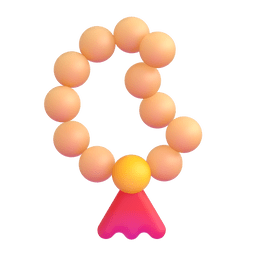 How emoji prayer beads displayed on Microsoft 3D animated